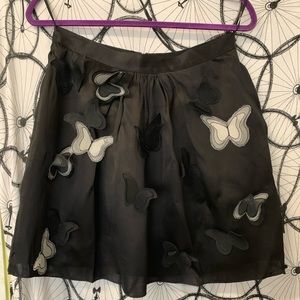 Dolce & Gabbana Black and Gray Butterfly Mini Skirt